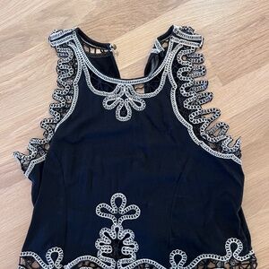 By Anthropologie Embroidered Tank, Size Small, Sleeveless Top, like New!